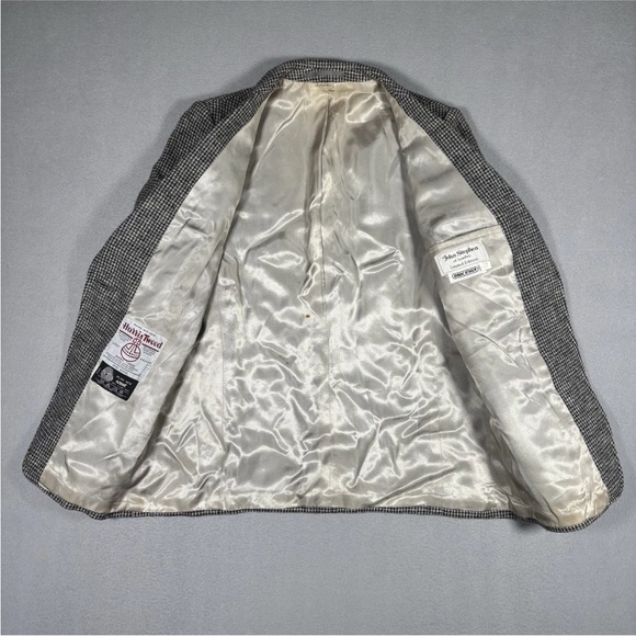 Harris Tweed Women's Plaid Houndstooth Jacket Blazer 7/8 Limited Edition Paris - Picture 5 of 14